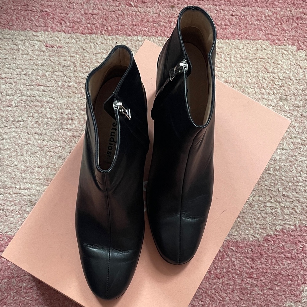 Acne Studios Black Ankle Booties (Size 39) - Picture 6 of 9